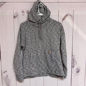 Carhartt Women’s Small Gray Heather Hoodie Kangaroo Pocket EUC